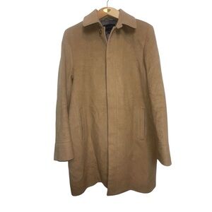 Banana Republic Mens LT Wool Cashmere Blend Car Coat Brown Preppy Classic Office